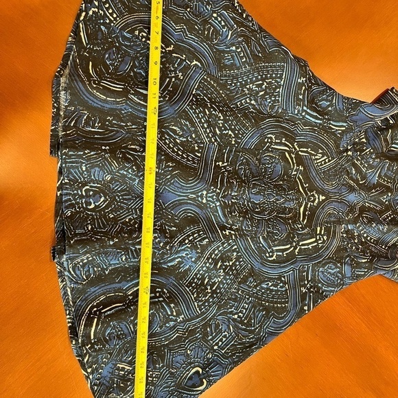 Nanette Lepore Women's Dress Sz 6 Blue Black Sleeveless Lined Fit & Flare Silk - Picture 10 of 10